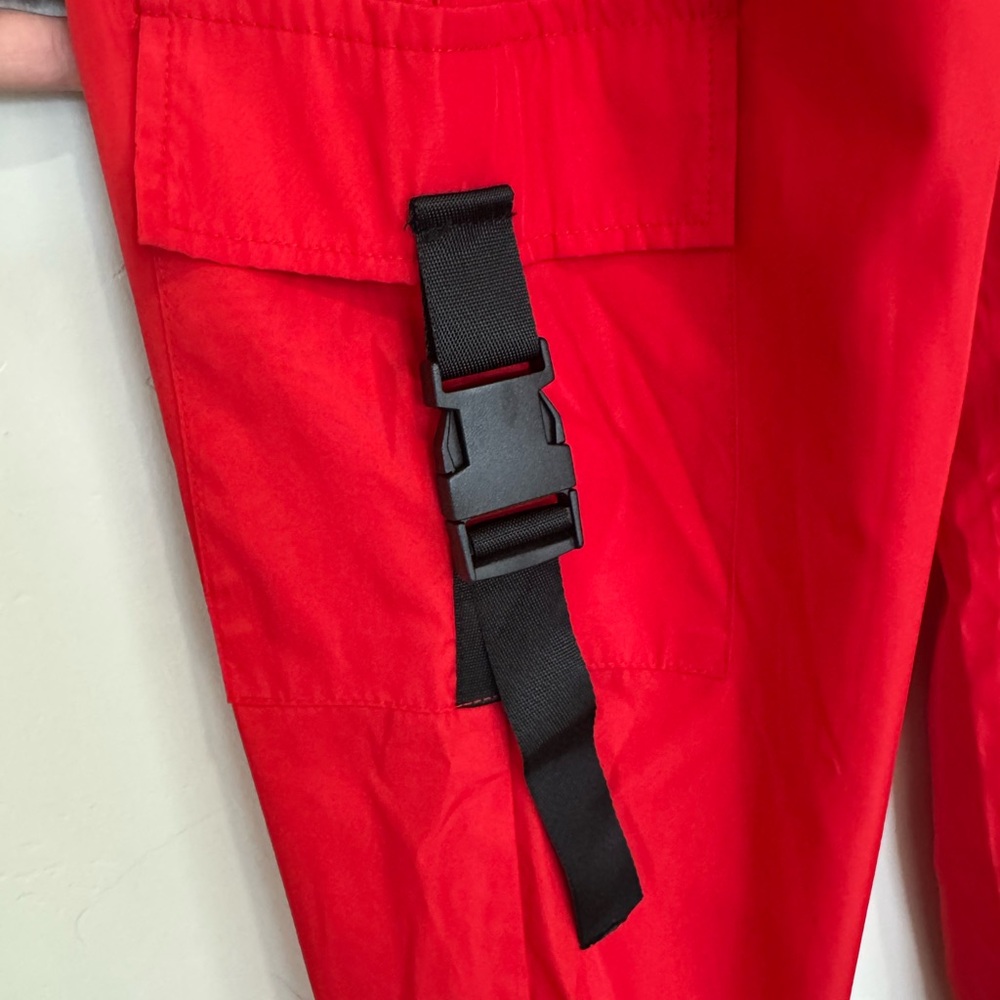 Superdown Jorja Windbreaker Joggers Red Ripstop Cargo Pockets Size XS - Picture 5 of 9